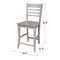International Concepts Cosmo Counter Height Stool, 24" Seat Height, Washed Gray Taupe S09-3102 - alternate 3